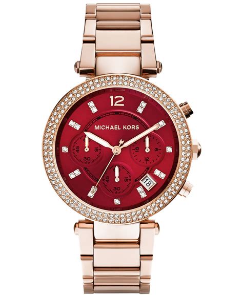 michael kors two tone chronograph bracelet watch rose gold|michael kors parker chronograph.